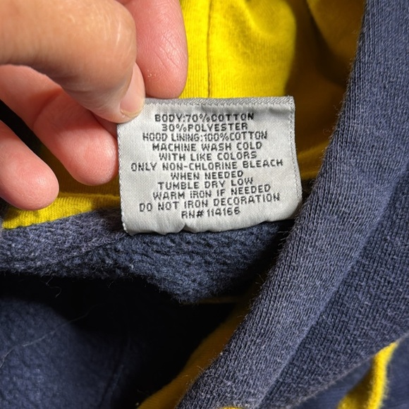 Vintage Stadium Athletics Michigan Wolve Hooded Sweatshirt Size Large - Picture 8 of 8